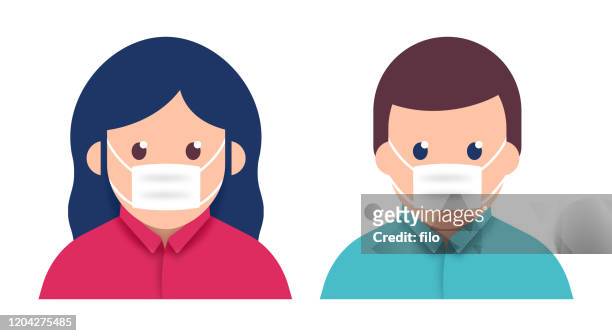 illustrations, cliparts, dessins animés et icônes de masque médical respiratoire protecteur - unrecognizable person