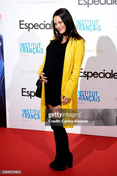 Elisa Mouliaa attends 'Especiales' premiere at French Institute on February 05, 2020 in Madrid, Spain.