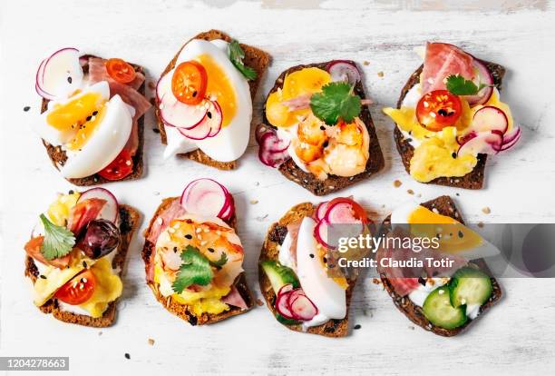 canapé/appetizer on white background - antipasto fotografías e imágenes de stock