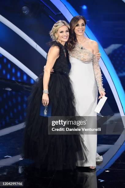 Laura Chimenti and Emma D'Aquino attend the 70° Festival di Sanremo at Teatro Ariston on February 05, 2020 in Sanremo, Italy.