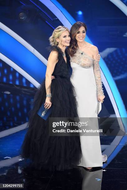 Laura Chimenti and Emma D'Aquino attend the 70° Festival di Sanremo at Teatro Ariston on February 05, 2020 in Sanremo, Italy.