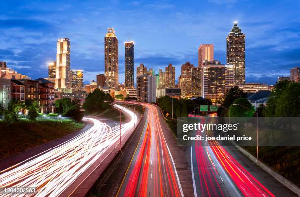 jackson street bridge, atlanta, georgia, america - atlanta skyline stock pictures, royalty-free photos & images