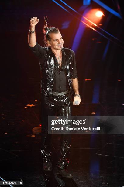 Piero Pelù attends the 70° Festival di Sanremo at Teatro Ariston on February 05, 2020 in Sanremo, Italy.