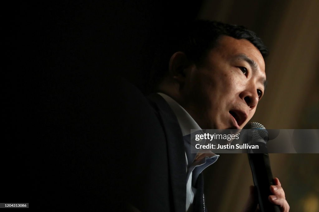 Andrew Yang Campaigns Across New Hampshire Ahead Of Nation's First Primary