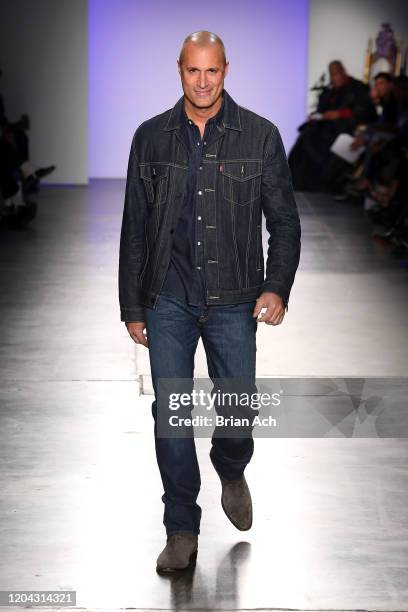 Nigel Barker walks the runway at The Blue Jacket Fashion Show during NYFW at Pier 59 Studios on February 05, 2020 in New York City.