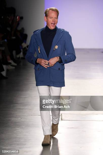 Carson Kressley walks the runway at The Blue Jacket Fashion Show during NYFW at Pier 59 Studios on February 05, 2020 in New York City.