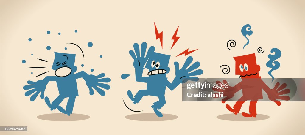 Tre persone gravemente malate con sintomi di nuovo coronavirus (batterio, virus) includono febbre, mal di testa e tosse