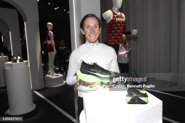 Carrie Dimoff, Senior Innovator NIke attends the 2020 Tokyo Olympic collection fashion show at The Shed on February 05, 2020 in New York City.
