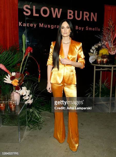 Kacey Musgraves and Boy Smells launch "Slow Burn" Collaboration at Public Hotel on February 05, 2020 in New York City.