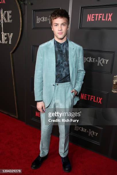 Connor Jessup attends Netflix's "Locke & Key" series premiere photo call at the Egyptian Theatre on February 05, 2020 in Hollywood, California.
