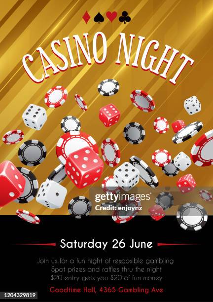 casino night poster - casino elegance stock illustrations