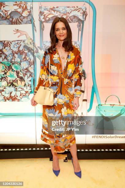 Katie Holmes attends The Launch of Solar Dream hosted by Fendi on February 05, 2020 in New York City.