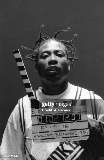 Odb Rapper Angry Rapper Ol' Dirty Bastard is seen filming video for