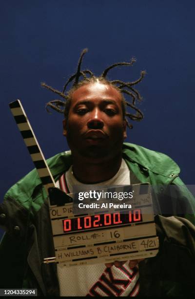 April 21: Rapper Ol' Dirty Bastard is seen filming video for "Shimmy Shimmy Ya" in the Queens borough of New York City on April 21, 1995. .