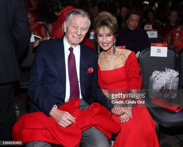 Helmut Huber and Susan Lucci attend The American Heart Association's Go Red for Women Red Dress Collection 2020 at Hammerstein Ballroom on February...