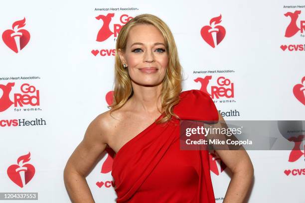 Jeri Ryan attends The American Heart Association's Go Red for Women Red Dress Collection 2020 at Hammerstein Ballroom on February 05, 2020 in New...