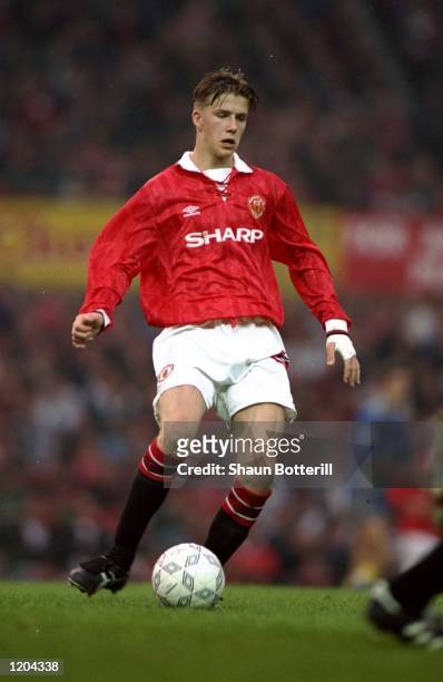 David Beckham of Manchester United Youth in action during a match. \ Mandatory Credit: Shaun Botterill/Allsport