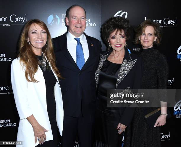 Jane Seymour, Joan Collins, Anne Sweeney and HSH Prince Albert II Of Monaco Hosts 60th Anniversary Party For The Monte-Carlo TV Festival at Sunset...