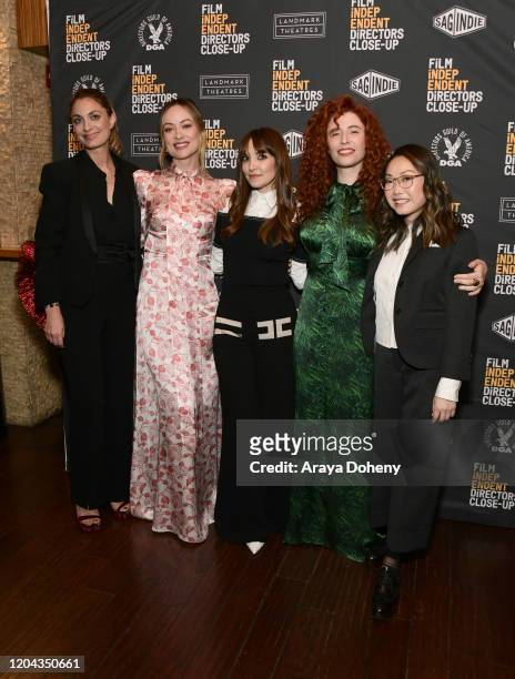 Laure de Clermont-Tonnerre, Olivia Wilde, Lorene Scafaria, Alma Har'el and Lulu Wang at the Film Independent's Directors Close Up: Night 4 at the...