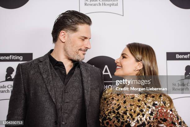 Joe Manganiello and Sofia Vergara arrive at the 2020 LA Art Show Opening Night at Los Angeles Convention Center on February 05, 2020 in Los Angeles,...