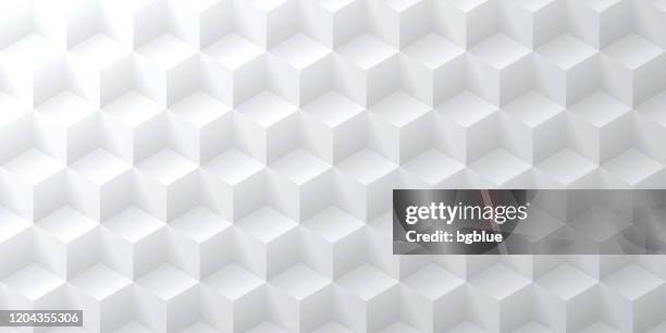 abstract bright white background - geometric texture - cube shape stock illustrations