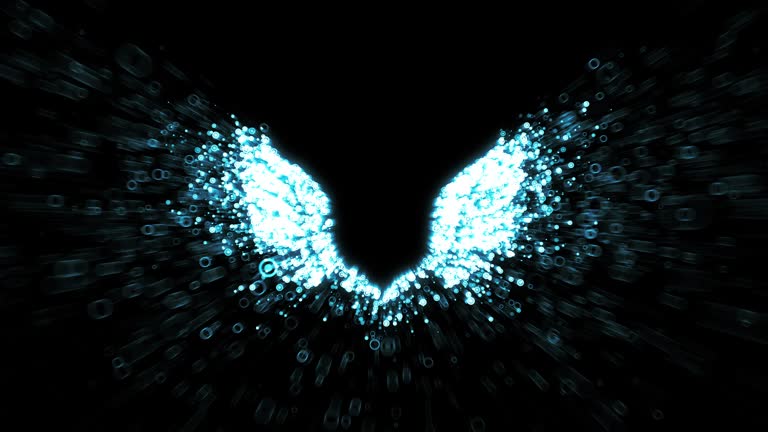 Angel Rings Animation Angel wings animation - 3D generated animation 동영상 (1204358064) - 게티이미지뱅크