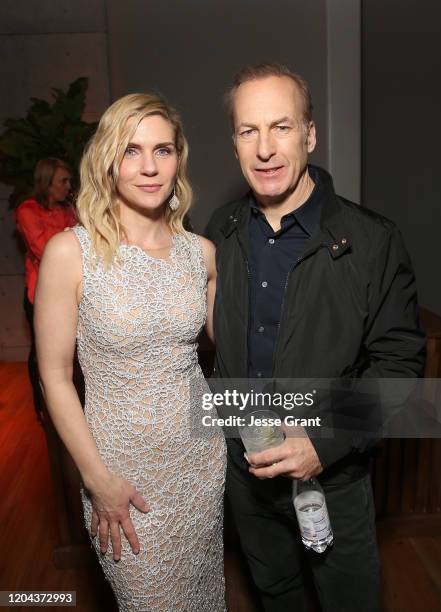 Rhea Seehorn and Bob Odenkirk attend the premiere of AMC's "Better Call Saul" Season 5 After Party on February 05, 2020 in Los Angeles, California.