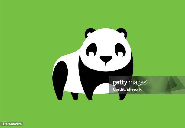 panda character - bear standing stock illustrations