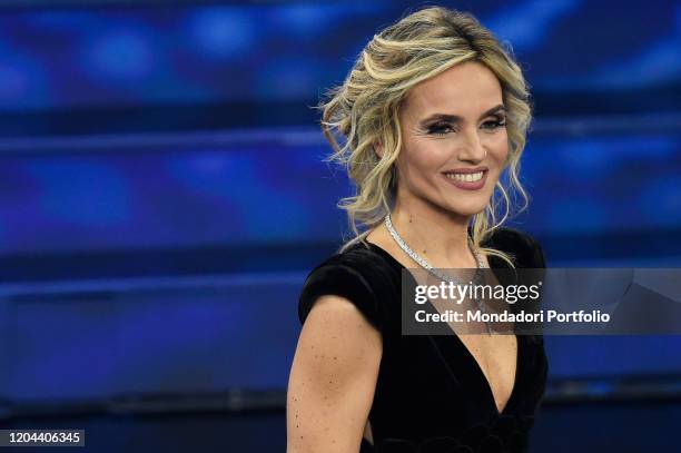 Laura Chimenti at the first evening of the 70th Sanremo Music Festival. Sanremo , February 5th, 2020