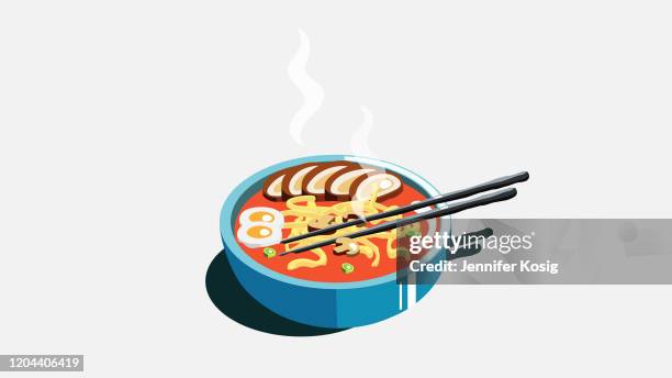 japanese ramen illustration - miso paste stock illustrations