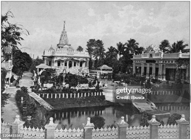 antikes foto des britischen empires: jain-tempel, kalkutta (kolkata) - jain temple stock-grafiken, -clipart, -cartoons und -symbole