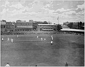 Antique photograph of the British Empire: Cricket game, England vs Australia