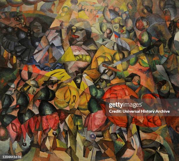 Aristarkh Lentulov . Russian avant-garde painter. A Ballet Theme, 1912. National Gallery, Prague, Czech Republic.