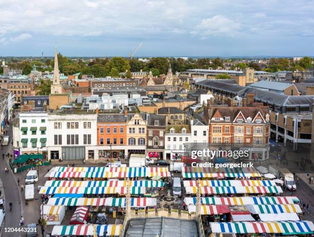 英國劍橋市場廣場 - cambridge england 個照片及圖片檔