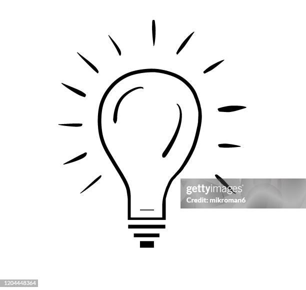 drawing of a light bulb - doodling stock pictures, royalty-free photos & images