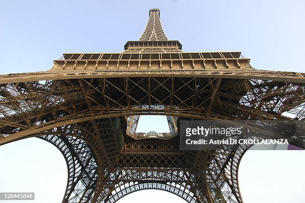 The Eiffel Tower Unveils Its Backstages In Paris, France On October 16, 2008 - a viwe from above the Eiffel Tower.