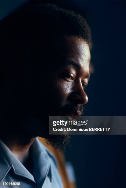 Portrait of Black Panther leader Eldridge Cleaver, Algiers, Algeria, 1970.