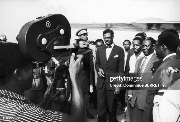 The Prime Minister of Congo Kinshasa Patrice Lumumba in Congo in 1960.