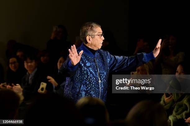 Tadashi Shoji the runway for Tadashi Shoji during New York Fashion Week: The Shows at Gallery II at Spring Studios on February 06, 2020 in New York...