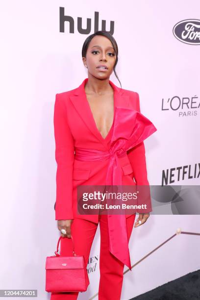 Aja Naomi King attends the 2020 13th Annual ESSENCE Black Women in Hollywood Luncheon at Beverly Wilshire, A Four Seasons Hotel on February 06, 2020...