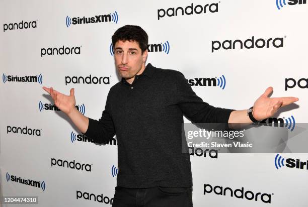 Actor/comedian Jason Biggs visits SiriusXM Studios on February 06, 2020 in New York City.