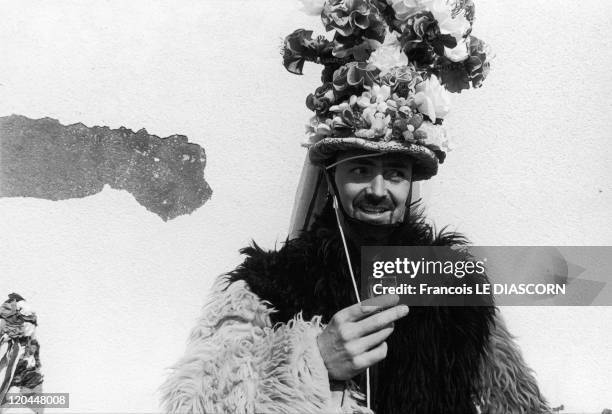 Festival in Appenzell, Switzerland - Festival of the Sylvester Klaüse at Urnäsch - this festival which has its origins in pagan times is a New Year's...