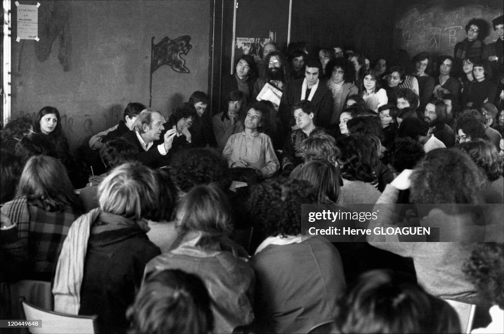 Gilles Deleuze In Vincennes Castle, France -