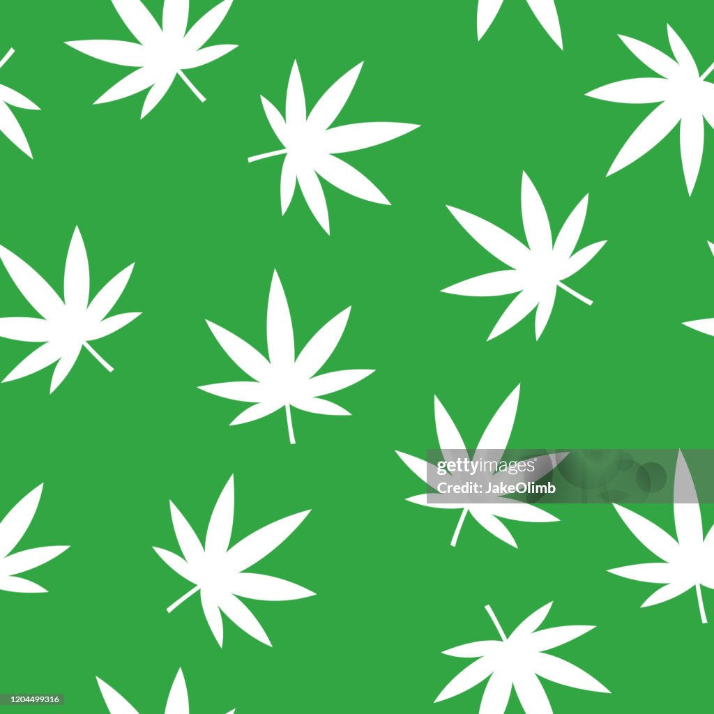 Marihuana Blatt Muster Silhouette