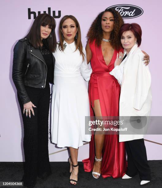 Marie Osmond, Carrie Ann Inaba, Eve and Sharon Osbourne attend the 13th Annual Essence Black Women In Hollywood Awards Luncheon at the Beverly...