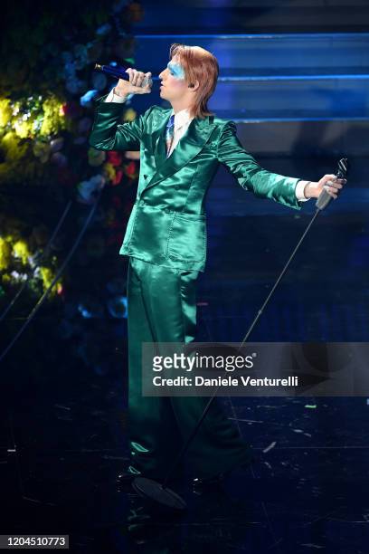 Achille Lauro attends the 70° Festival di Sanremo at Teatro Ariston on February 06, 2020 in Sanremo, Italy.