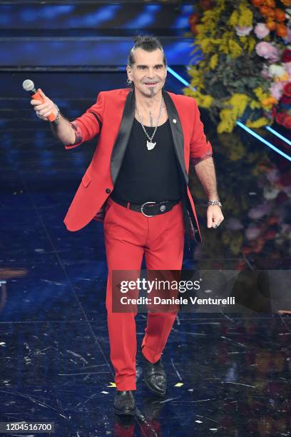 Piero Pelù attends the 70° Festival di Sanremo at Teatro Ariston on February 06, 2020 in Sanremo, Italy.