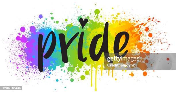 lgbtqi pride paint splash - stolz stock-grafiken, -clipart, -cartoons und -symbole