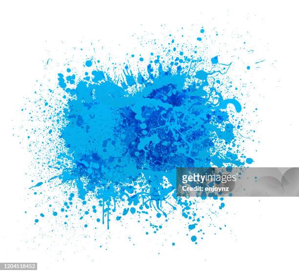 blue paint splash - spray stock illustrations