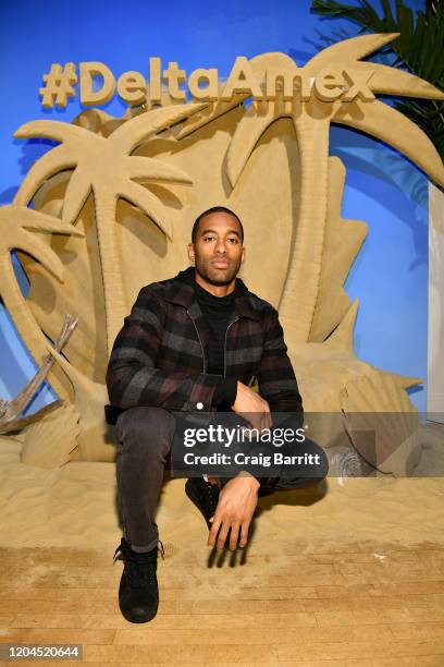 Matt James attends the relaunch of The Delta SkyMiles® American Express Cards at Helen Mills Event Space on February 06, 2020 in New York City.